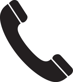 Simple Black Phone Icon, Classic Handset Image for Contact Us, Minimalist Communication Symbol, Clean Design for Website, App, or Graphic, Modern Digital Communication. vector