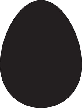 Mysterious Black Egg Silhouette A Simple, Elegant, and Enigmatic Easter Egg Graphic Design for Digital Projects vector