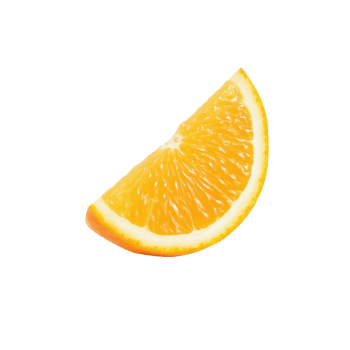 Fresh orange slice isolated on transparent background png