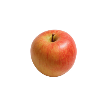 Red and yellow apple isolated on transparent background png