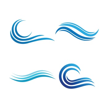 Set of water wave logo icon designs vector