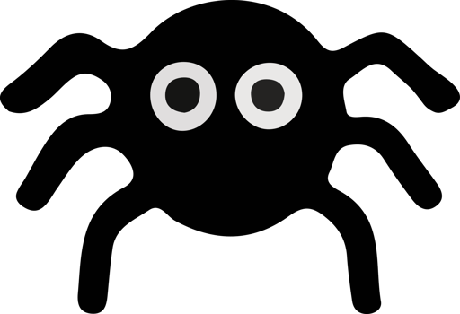 Halloween black spider png