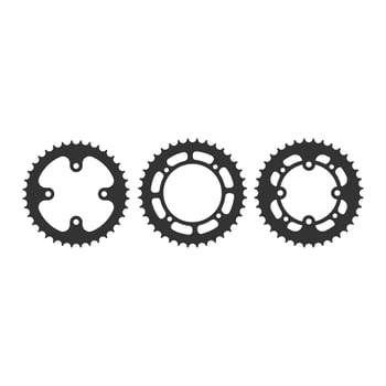 Set Collection of Gear Cog Chain Sprocket for Car Machine Industry Factory or Setting Logo Design vector