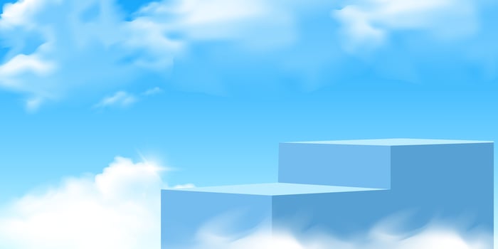 Stairway in the clouds vector