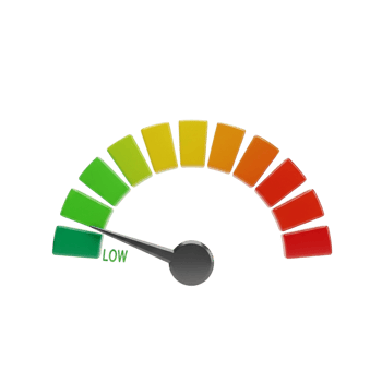 Colorful gauge meter indicating performance level png