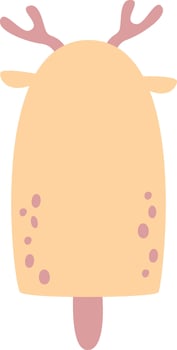 Deer Shape Ice Cream vector