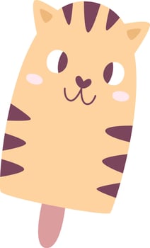 Raccoon Shape Ice Cream vector