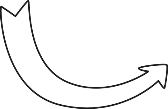 Curved Arrow Outline vector