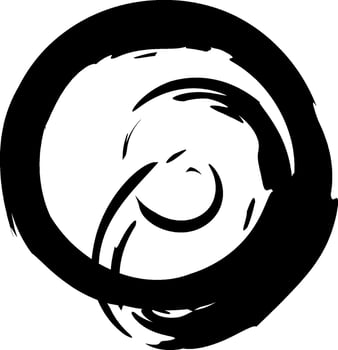 Circle Drawing Doodle Flat Illustration Hand Drawn Icon vector