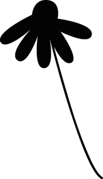 Chamomile Flower Silhouette vector