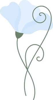 Abstract Flower With Branches Illustration vector