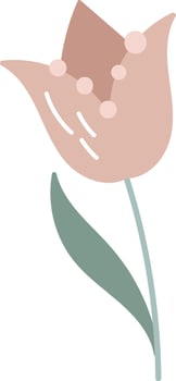 Abstract Flower On Stem Icon vector