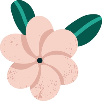 Tropical Flower Grunge Texture Flat Illustration vector