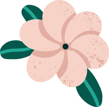 Tropical Flower Grunge Texture Flat Illustration Icon vector