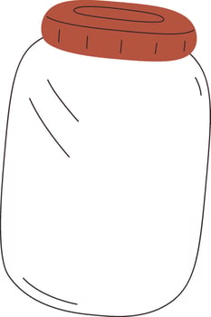 Empty Glass Can vector