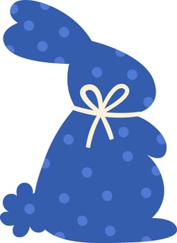 Rabbit Silhouette With Dotted Pattern vector