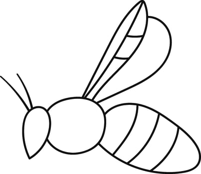 Bee Insect Lined vector