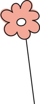 Flower Hand Drawn Outline Illustration vector