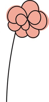 Flower Hand Drawn Outline Icon vector