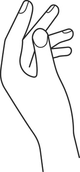 Hand Palm Outline Illustration vector