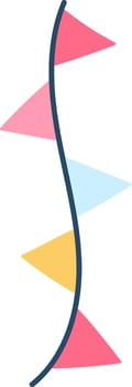 Flags Decorative Ribbon Flat Illustration Icon vector