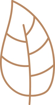 Tree Leaf Outline Icon vector