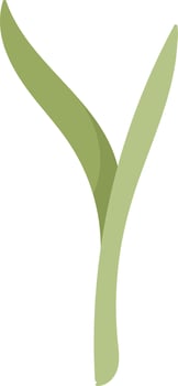 Vegetable Stem Icon Flat Illustration Icon vector