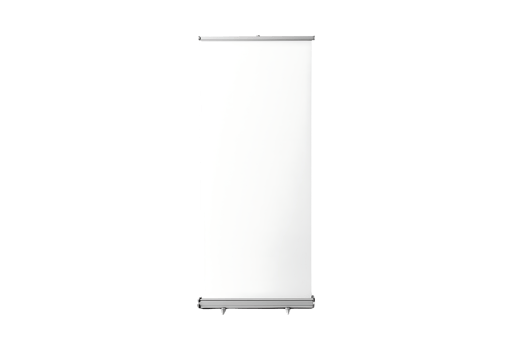Blank roll up banner isolated on transparent background png