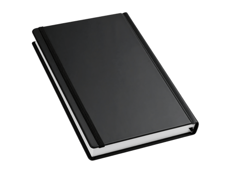 Black book isolated on transparent background png