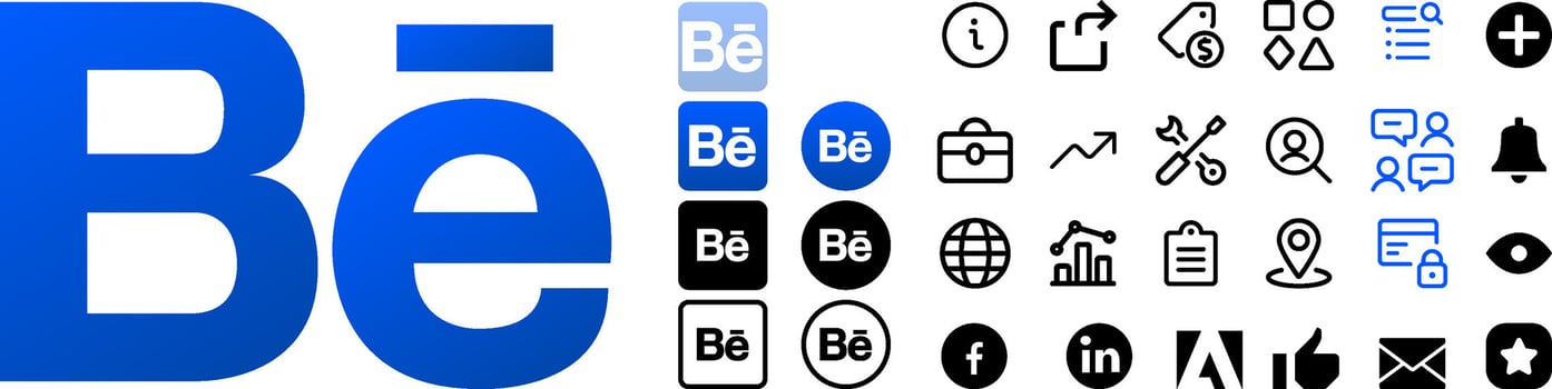 Behance Logo Designer Icon Media Social Apps vector