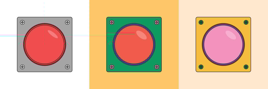 Illustration button start or fire unique design vector