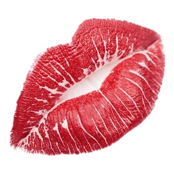 Raw meat lips kiss shape isolated on transparent background png