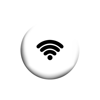 a wifi icon on a white button png