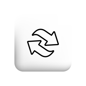 A white button with an arrow pointing to the left png