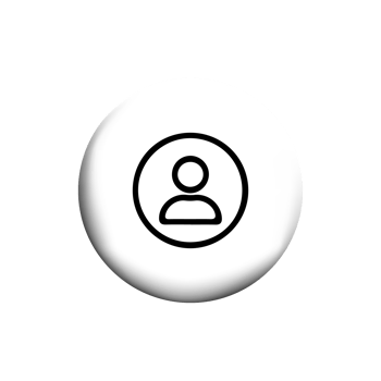 A white button with a person icon on it png