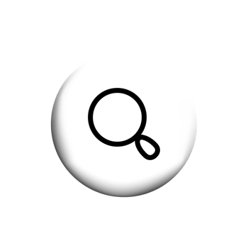 Search icon line on a white button png