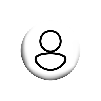 User icon on a white button png