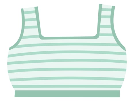 Striped Sleeveless Tank Top Illustration vector