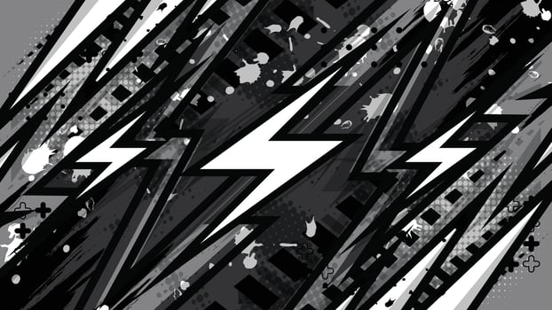 black and white abstract background with lightning bolts vector