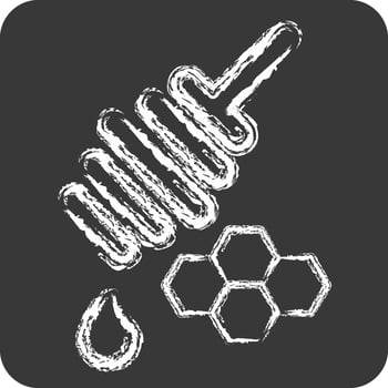 Icon Honey. related to Natural Organic Cosmetic symbol. chalk Style. design editable vector
