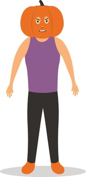 Halloween Kid Illustration in Flat Design vector