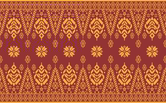 Hand drawn abstract leaf and flowers Batik textile art popular in Malaysia and Indonesia vector