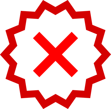Red line cross wrong sign label png