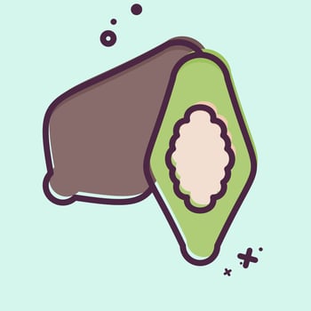 Icon cocoa. related to Natural Organic Cosmetic symbol. MBE style. design editable vector