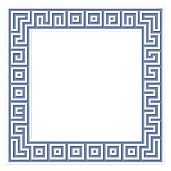 Elegant Greek key border design offers timeless sophistication for invitations and decor projects png