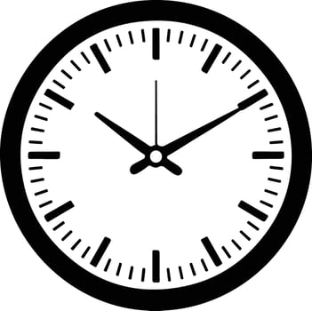A clock face showing the time at ten minutes past ten isolated on white background vector