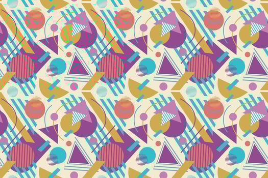 Colorful geometric pattern design vector