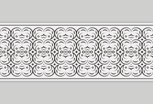 Ornate Decorative Seamless Border Repeatable Pattern Graphic Element Design vector