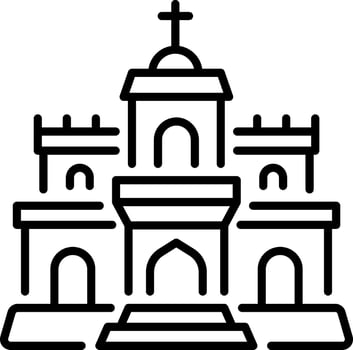 An outline style icon depicting plaza bolivar vector