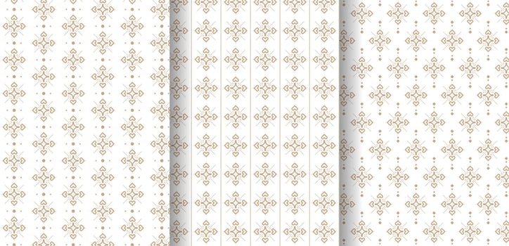 Delicate Ornamental Pattern Design Featuring Heart Element Shape Elegant Category vector